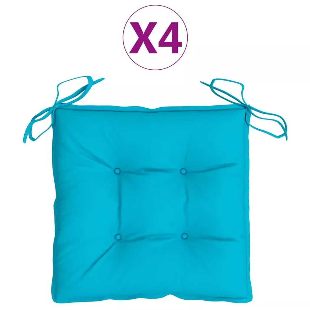 VidaXL - Coussin de chaise tissu, One Size, Turquoise