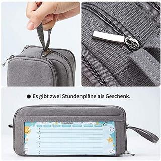 Only-bags.store  Federmäppchen mit 3 Fächer Große Kapazität Mäppchen Federtasche Stiftetasche Pencil Case 