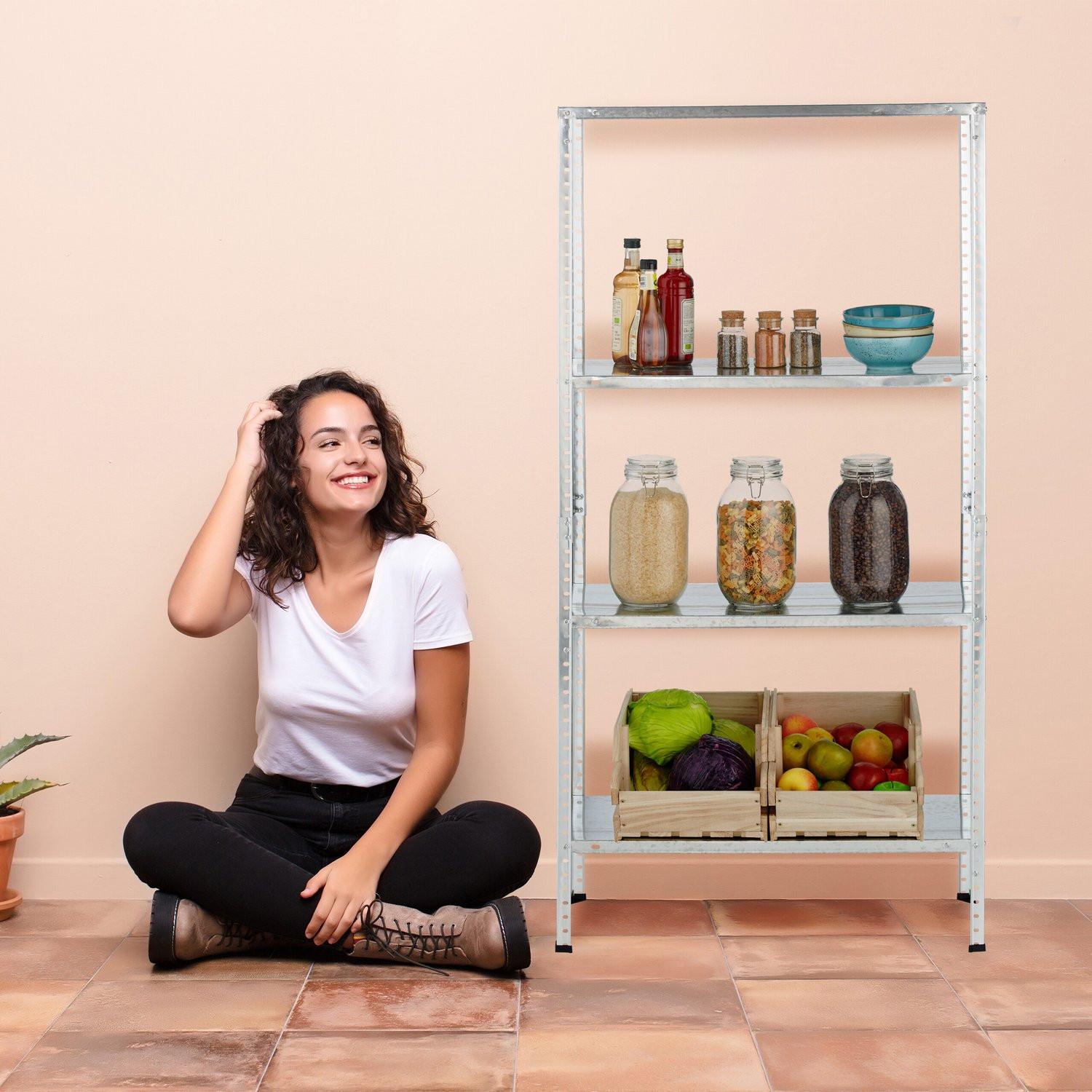 B2X Scaffale in metallo zincato con 4 ripiani  