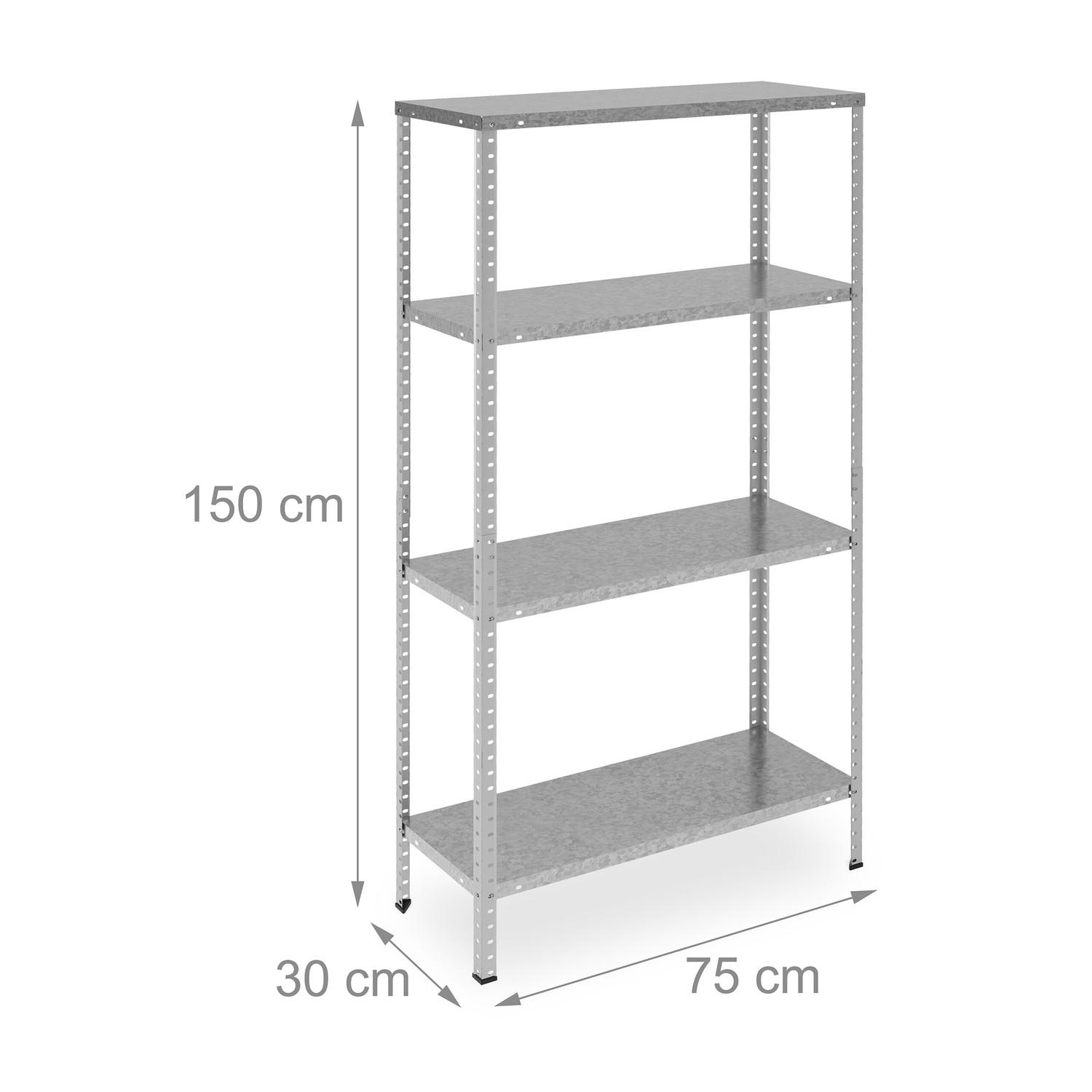 B2X Scaffale in metallo zincato con 4 ripiani  