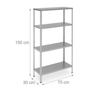 B2X Scaffale in metallo zincato con 4 ripiani  