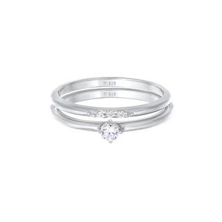 Elli  Ring Zirkonia Solitär Trend Set 925 Silber 