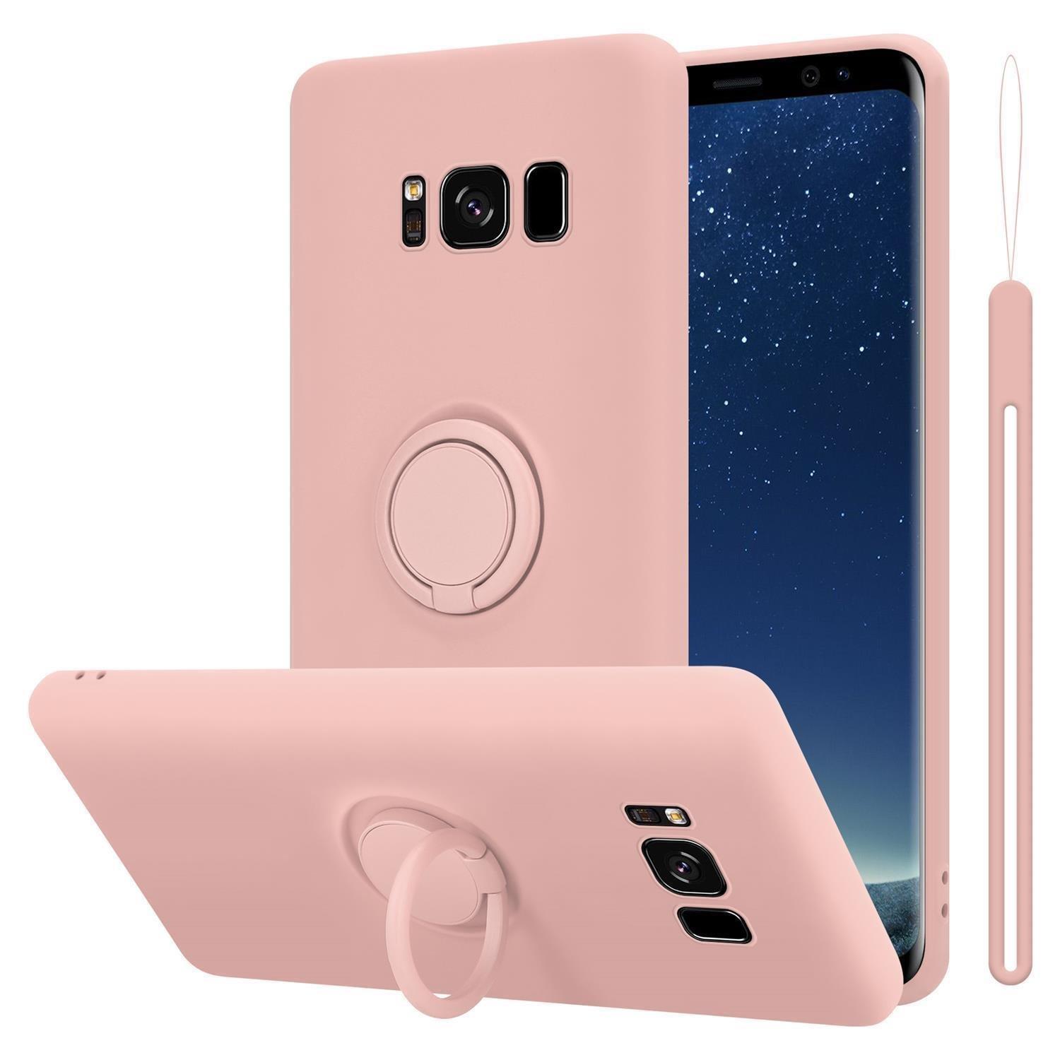 Cadorabo  Housse compatible avec Samsung Galaxy S8 PLUS - Coque de protection en silicone TPU flexible avec anneau 