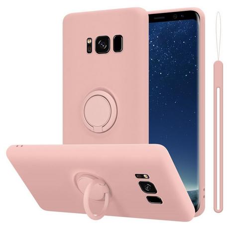 Cadorabo  Housse compatible avec Samsung Galaxy S8 PLUS - Coque de protection en silicone TPU flexible avec anneau 