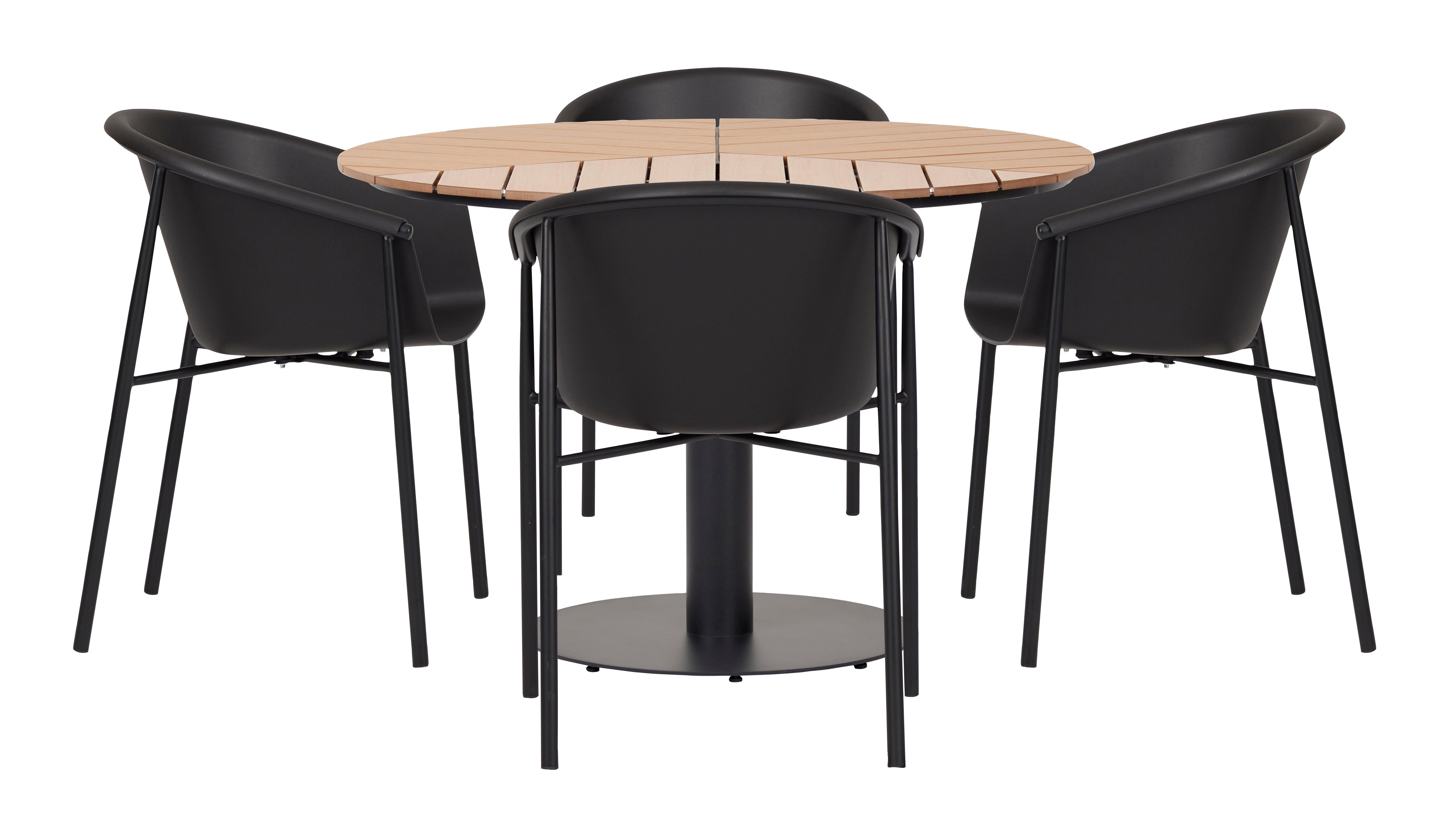 SCHOU Gartentisch HECTOR rund Polywood Teak Ash  