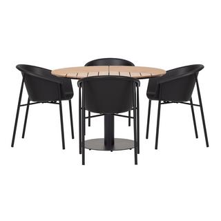 SCHOU Gartentisch HECTOR rund Polywood Teak Ash  