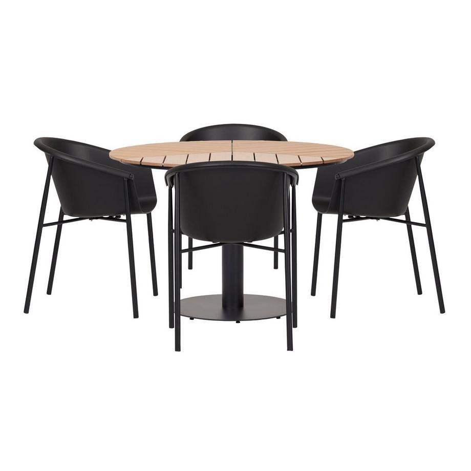 SCHOU Gartentisch HECTOR rund Polywood Teak Ash  