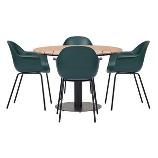 SCHOU Gartentisch HECTOR rund Polywood Teak Ash  