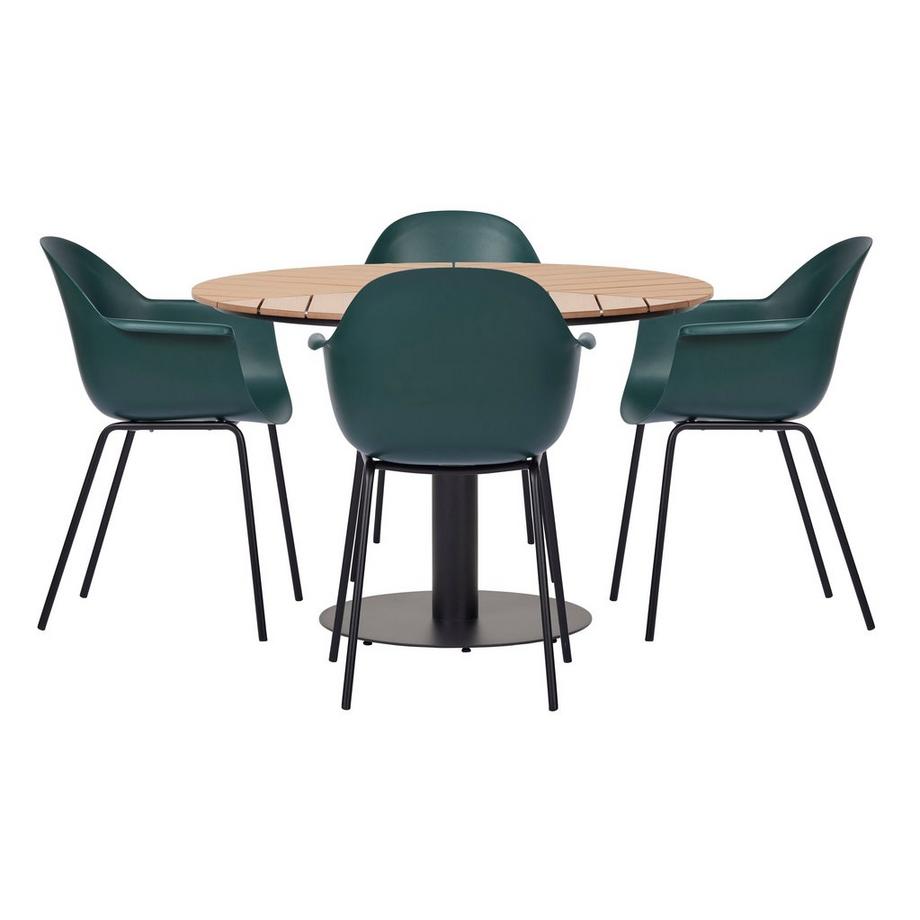 SCHOU Gartentisch HECTOR rund Polywood Teak Ash  