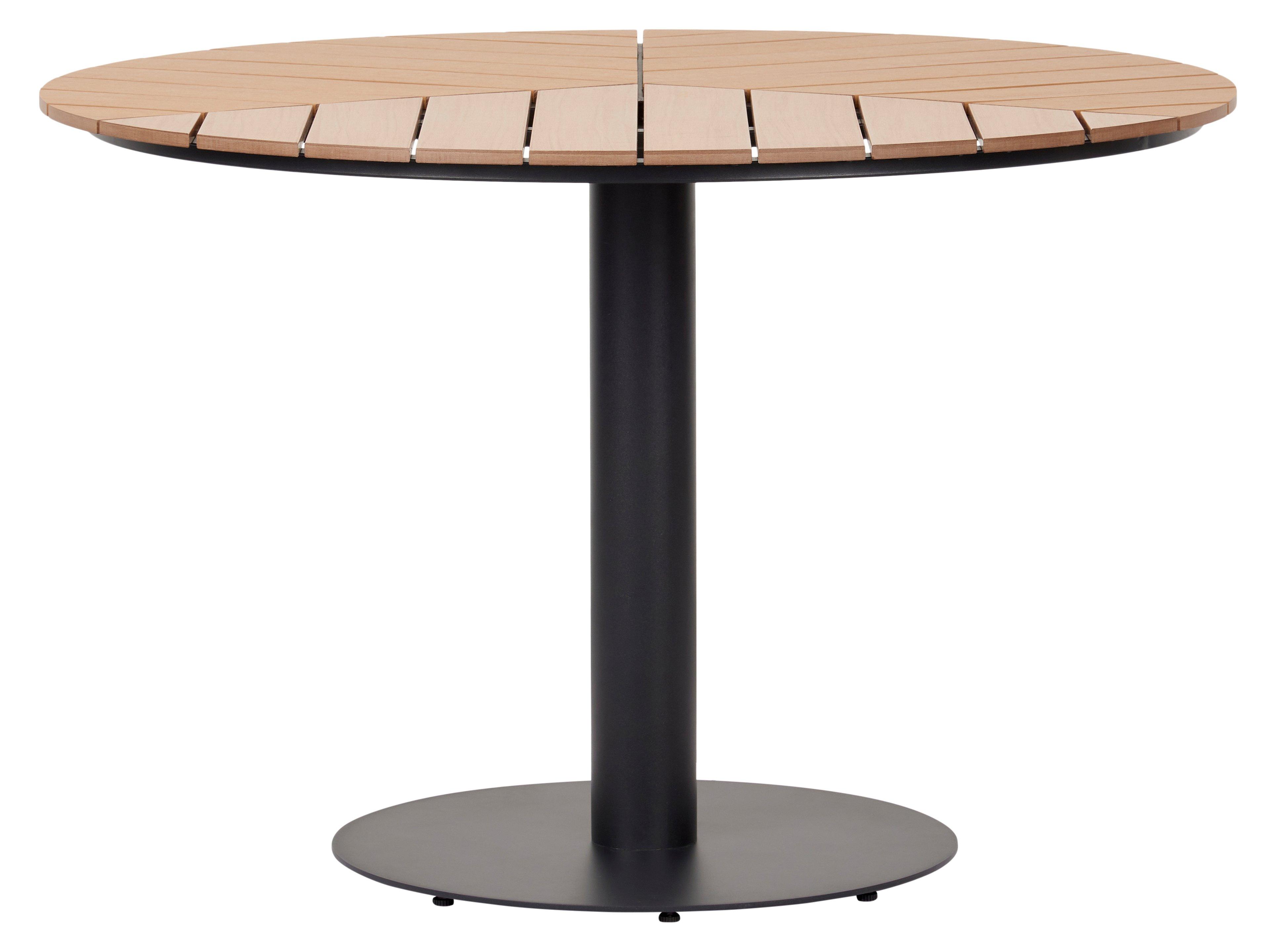 SCHOU Table de jardin HECTOR ronde Polywood Teck Frêne Ø113CM  