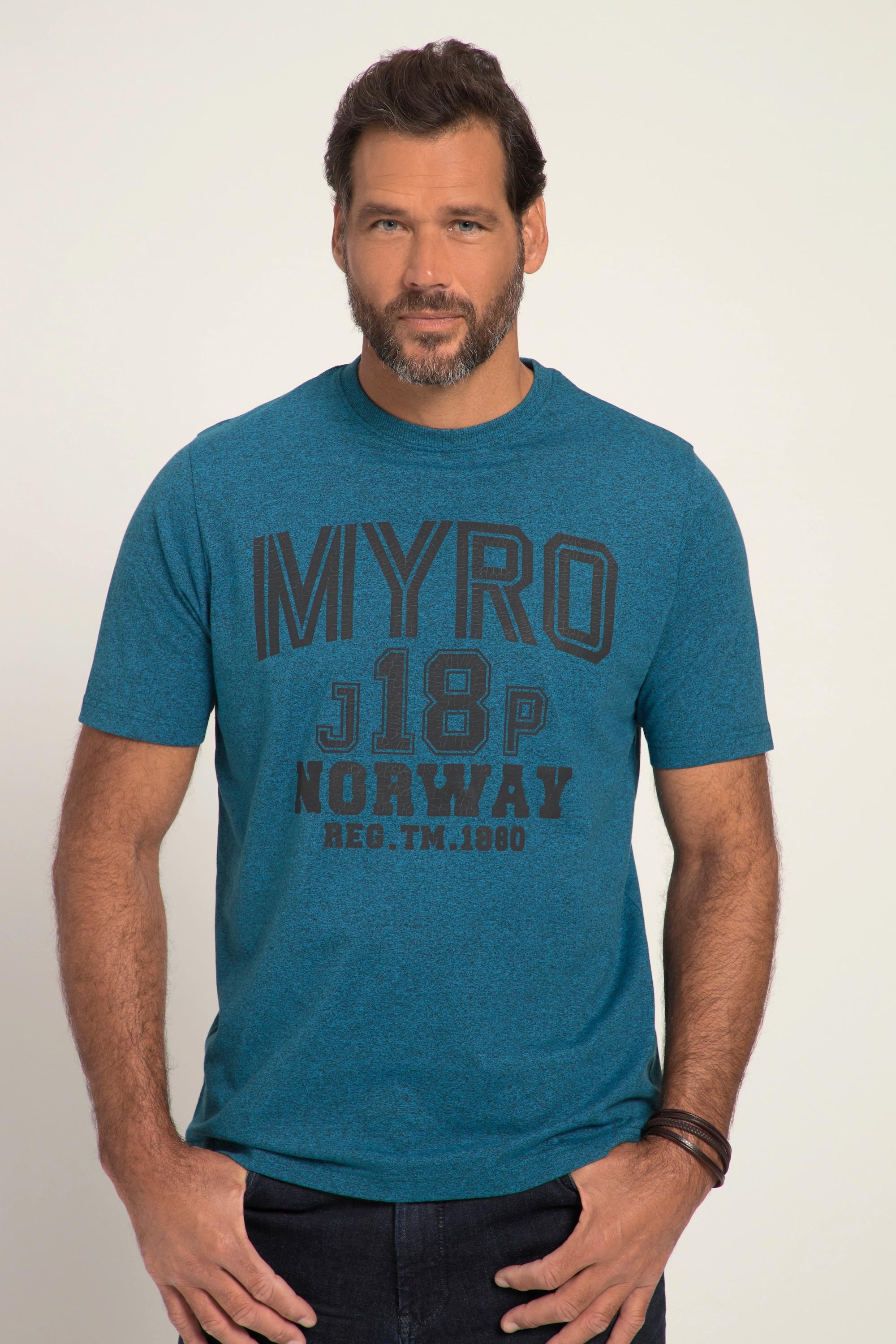 JP1880  T-Shirt, Halbarm, MYRO Print, Melange-Jersey 