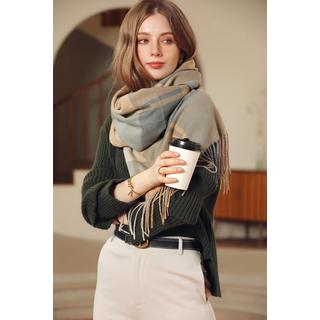 Only-bags.store Karierter Kaschmir-Look Oversized Schal  