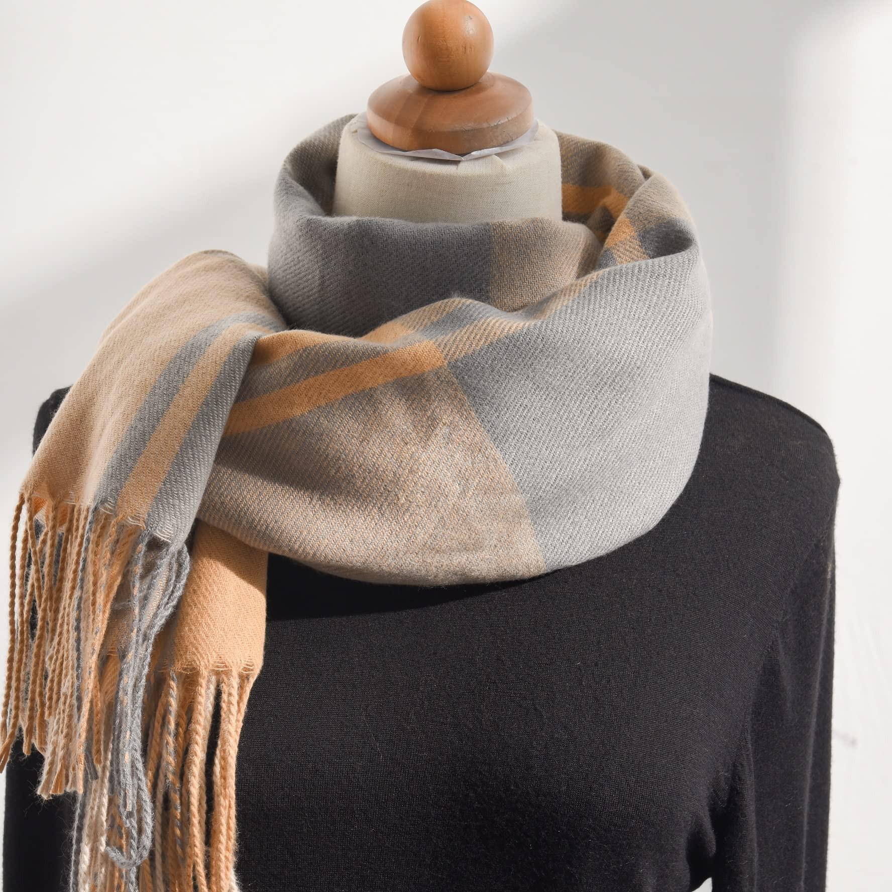 Only-bags.store Karierter Kaschmir-Look Oversized Schal  