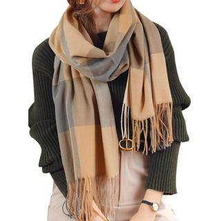 Only-bags.store Karierter Kaschmir-Look Oversized Schal  