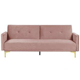 Beliani Schlafsofa aus Samtstoff Modern LUCAN  