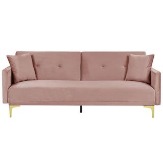 Beliani Schlafsofa aus Samtstoff Modern LUCAN  