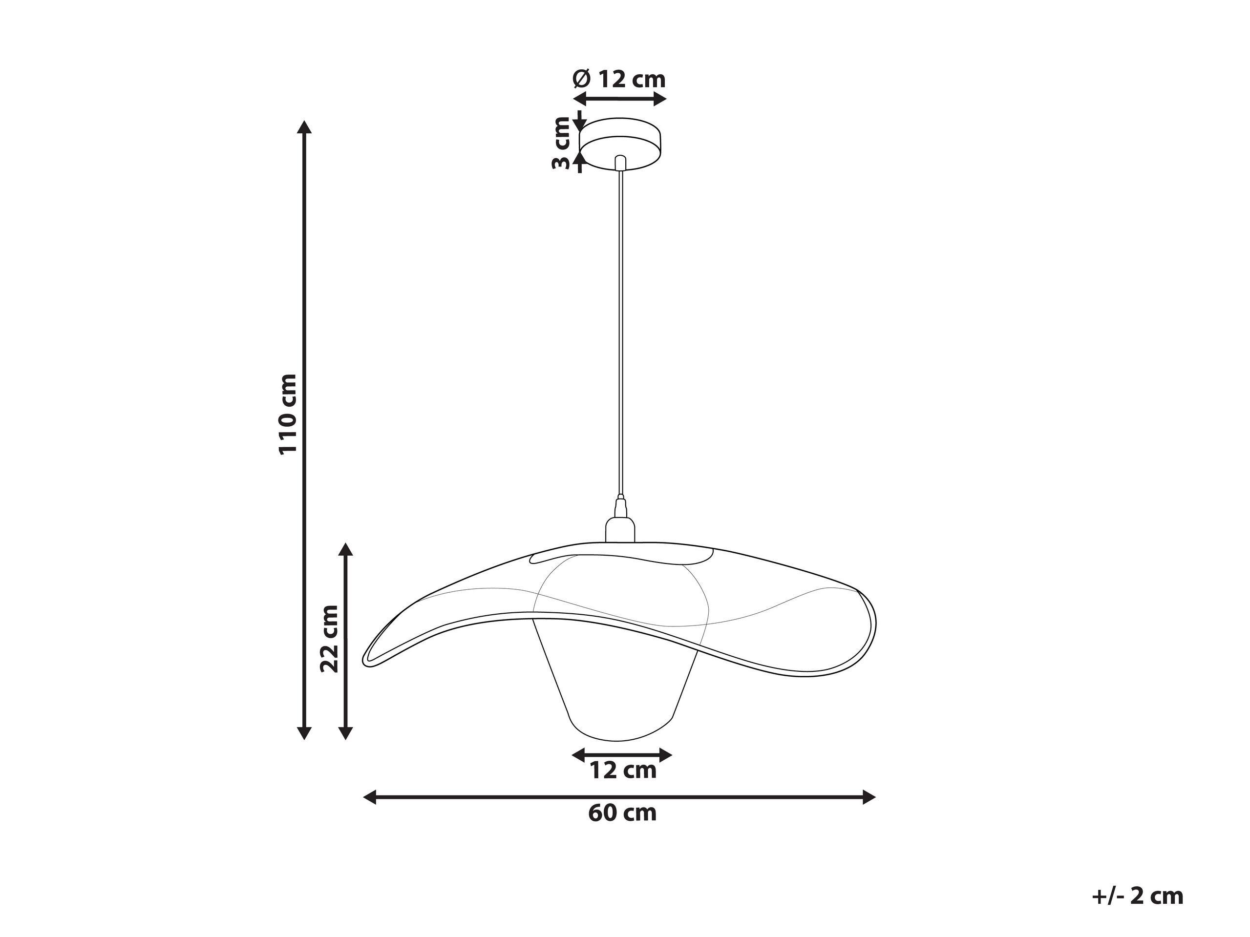 Beliani Lampe suspension en Métal Rustique LUNGA  