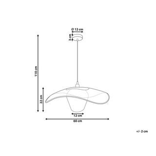 Beliani Lampe suspension en Métal Rustique LUNGA  