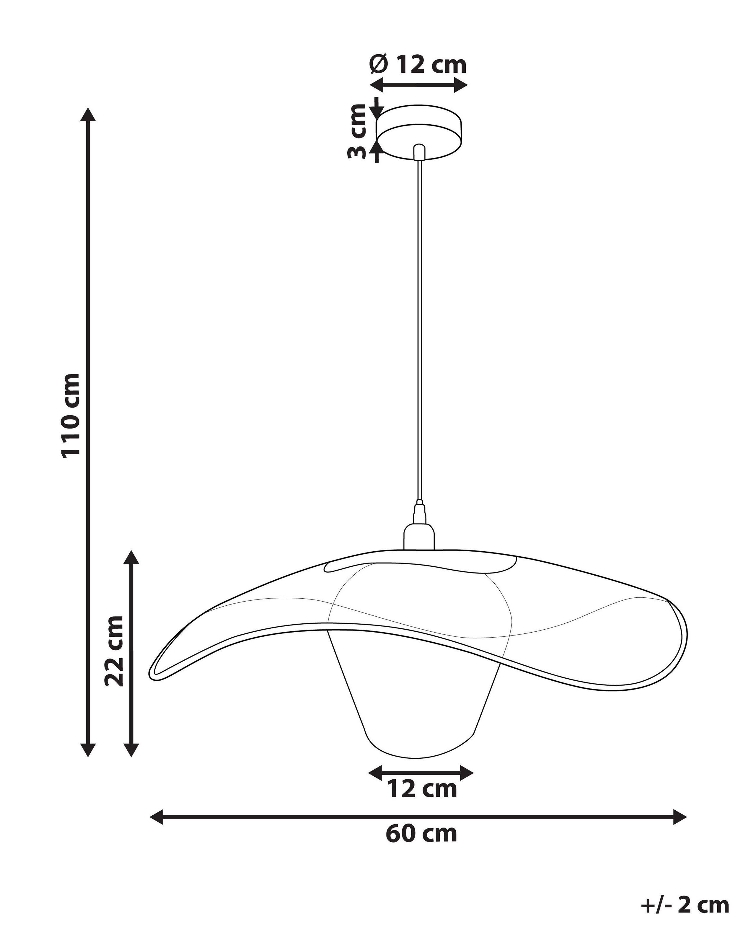 Beliani Lampe suspension en Métal Rustique LUNGA  