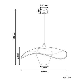 Beliani Lampe suspension en Métal Rustique LUNGA  