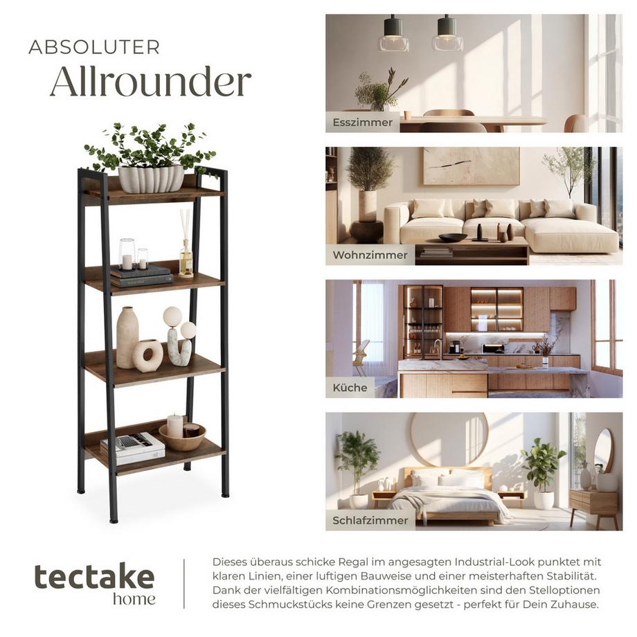 Tectake Scaffale a scala Chatham stile industriale  