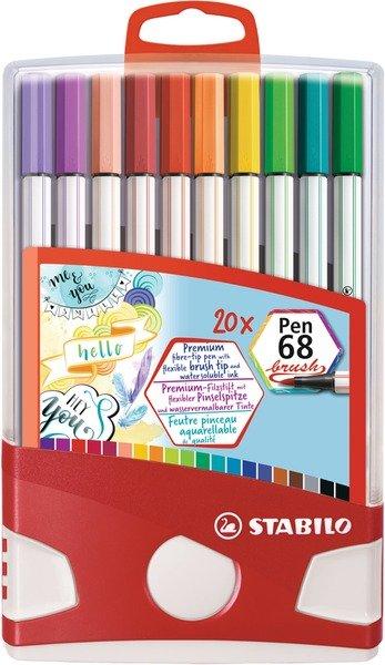 STABILO STABILO Fasermaler Pen 68 Brush 105682220 ass. 20 Stück  