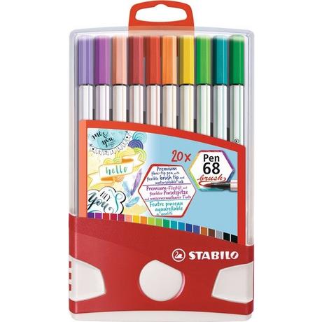 STABILO STABILO Fasermaler Pen 68 Brush 105682220 ass. 20 Stück  