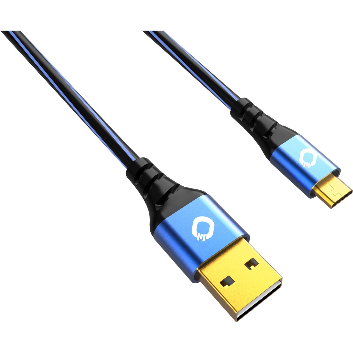 Oehlbach  Cavo USB USB 2.0 Spina USB-A, Spina USB-Micro-B 5.00 m Blu contatti connettore dorati 