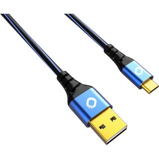 Oehlbach  Cavo USB USB 2.0 Spina USB-A, Spina USB-Micro-B 5.00 m Blu contatti connettore dorati 