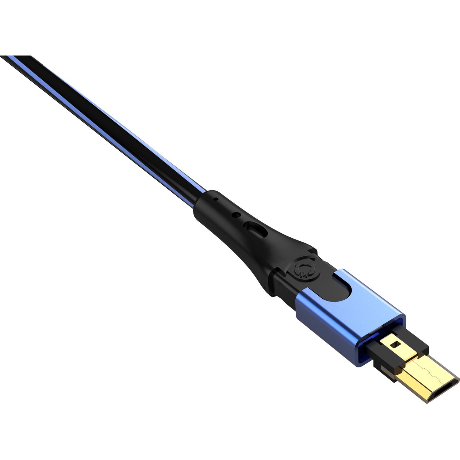 Oehlbach  Cavo USB USB 2.0 Spina USB-A, Spina USB-Micro-B 5.00 m Blu contatti connettore dorati 