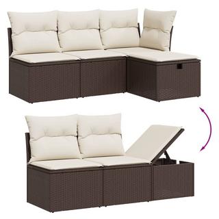 VidaXL set divano da giardino Polirattan  