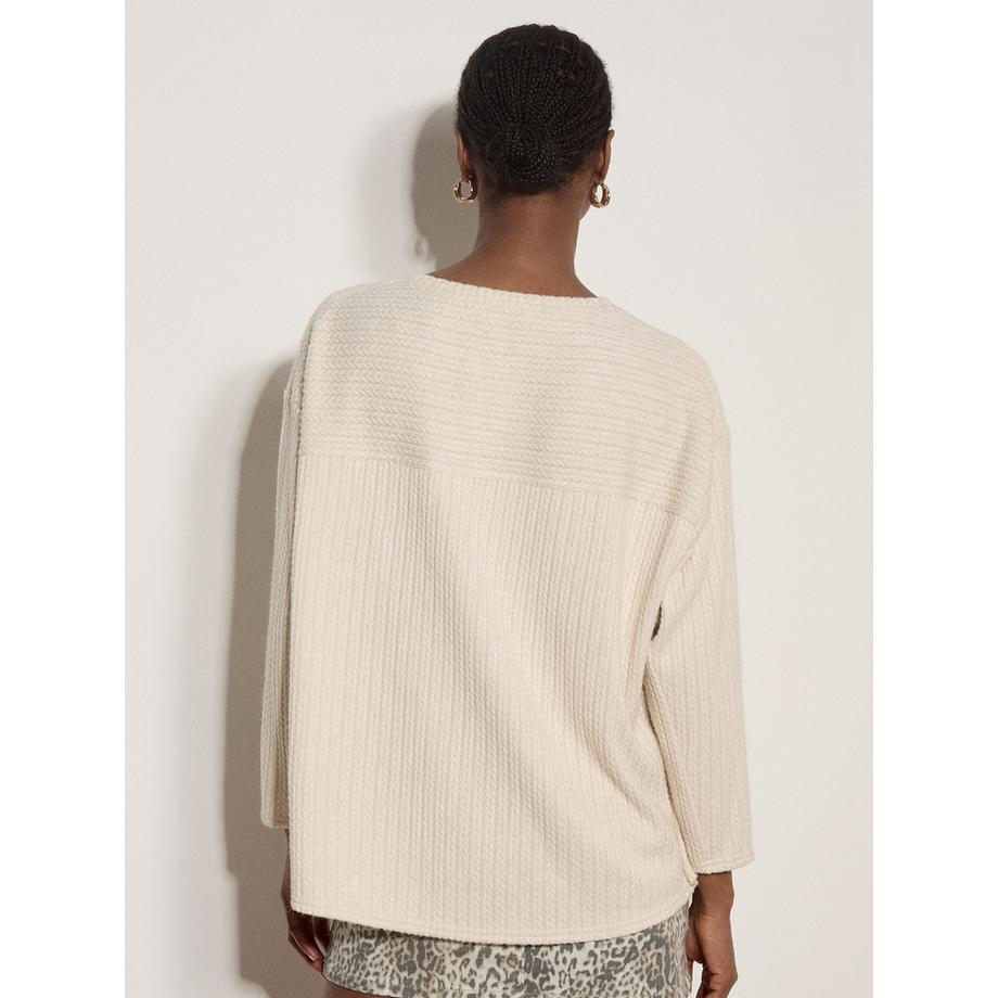 APRICOT Jersey Oberteil aus Jacquard Strick  