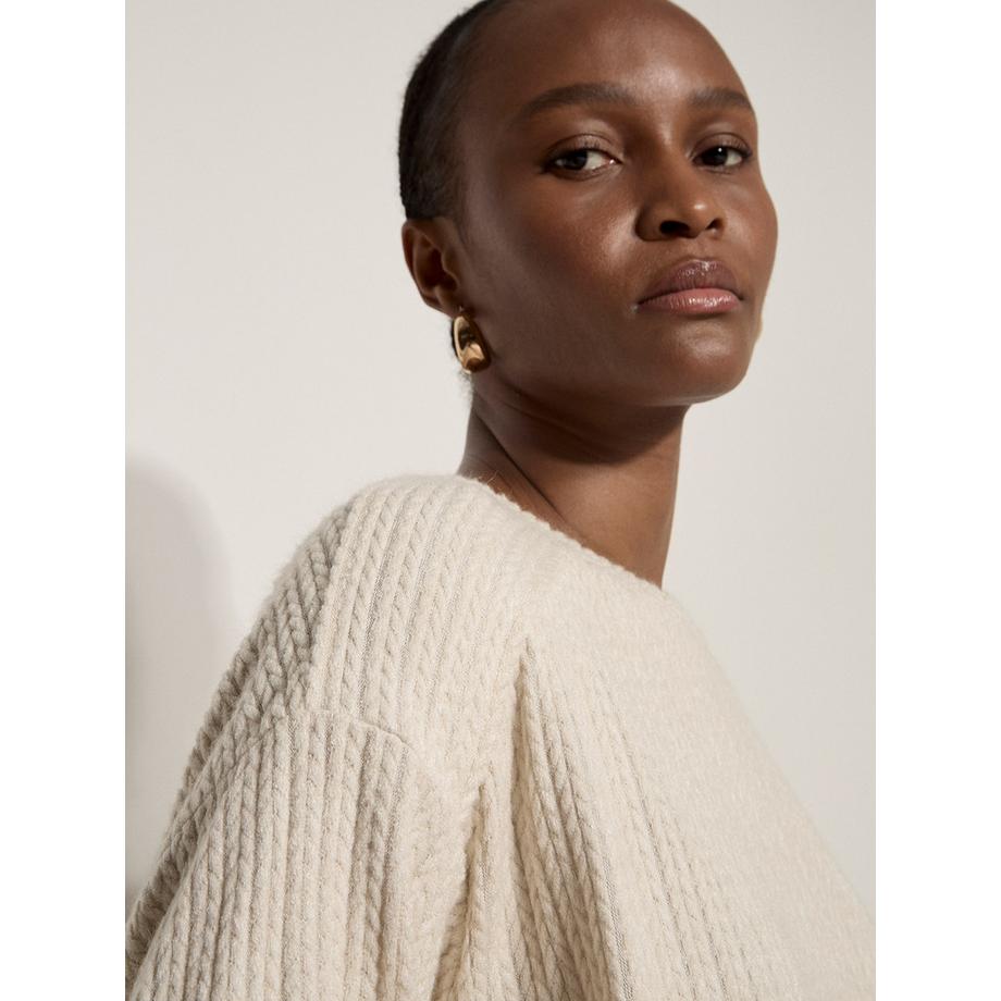 APRICOT Jersey Oberteil aus Jacquard Strick  