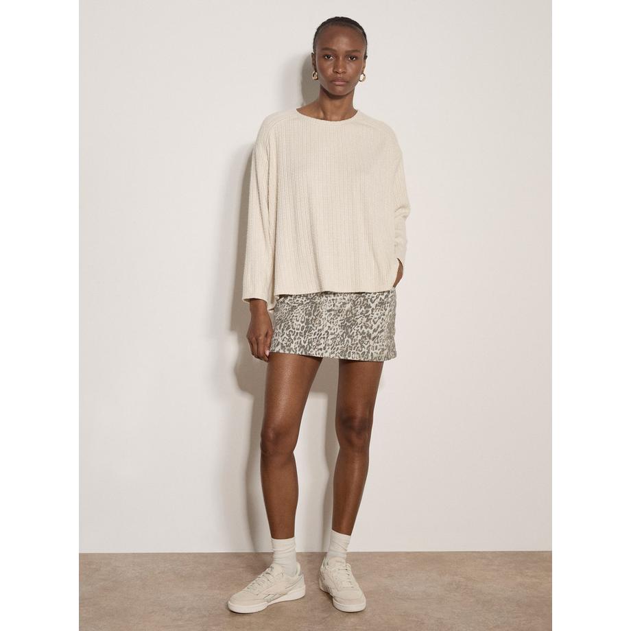 APRICOT Jersey Oberteil aus Jacquard Strick  