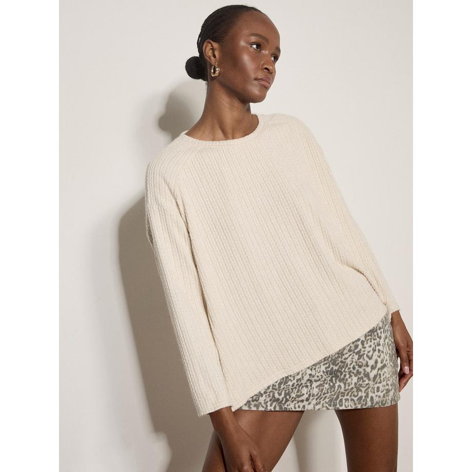 Jersey-Oberteil aus Jacquard-Strick