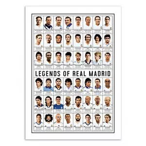 Art-Poster - Legends of Real Madrid - Olivier Bourdereau - 50 x 70 cm