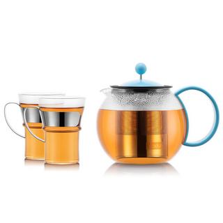 bodum Bodum ASSAM Teekocher 1 l Blau, Edelstahl, Transparent  