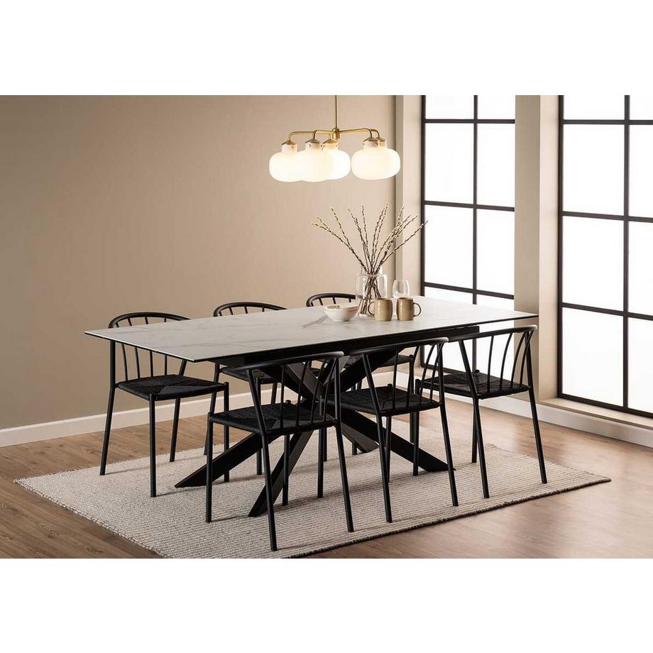 mutoni Esstisch Isolde Keramik weiss 168-210x90  