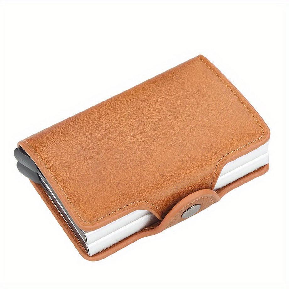 Automatische RFID-Kartenhalter, Rfid-Blockierung Double Box Metall Brieftasche, -Kartenhalter Aluminiumlegierung Karte Brieftaschen, Slim Pop-up Wallet, Ideal Geschenk für Männer