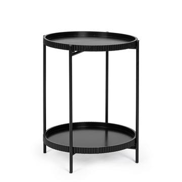 Table d&#039;appoint Herdys noire ronde 42