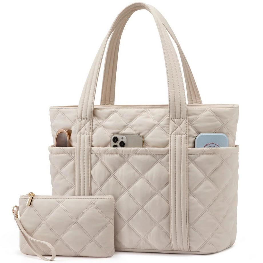 Puffer-Einkaufstasche, Arbeitstasche, Schultasche, Laptoptasche, Umhängetasche