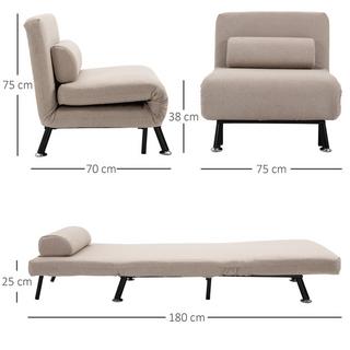 HOMCOM Chaise de couchage  