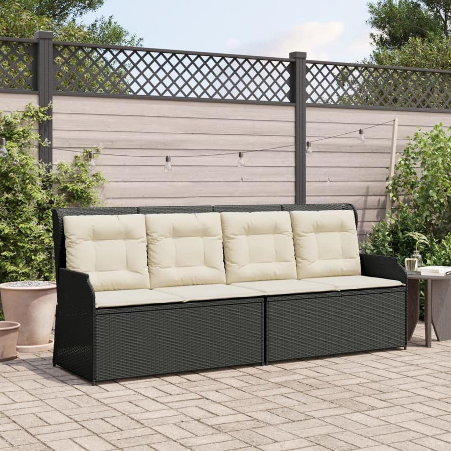 VidaXL Banc de jardin inclinable rotin synthétique  