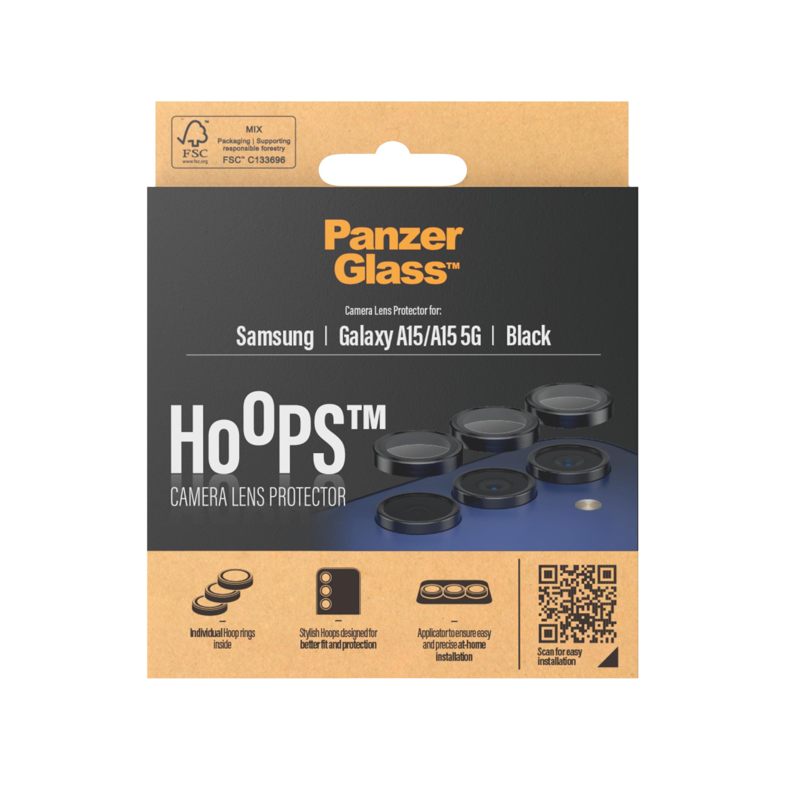 PanzerGlass  ® Hoops® Kameraschutz Samsung Galaxy A15 | A15 5G | Schwarz 