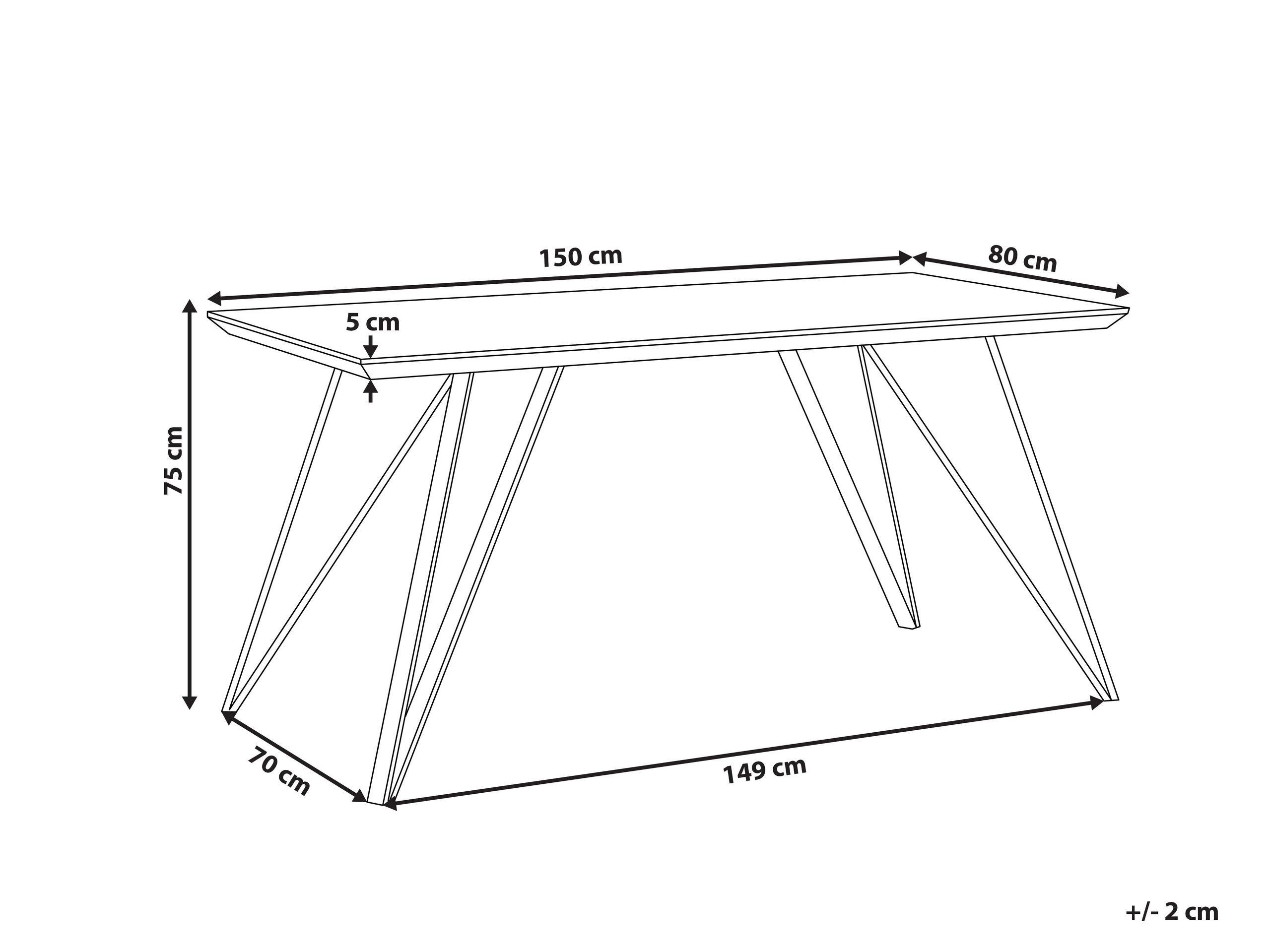 Beliani Table de repas en MDF Moderne MOLDEN  