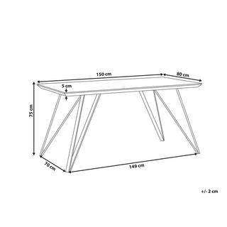 Beliani Table de repas en MDF Moderne MOLDEN  