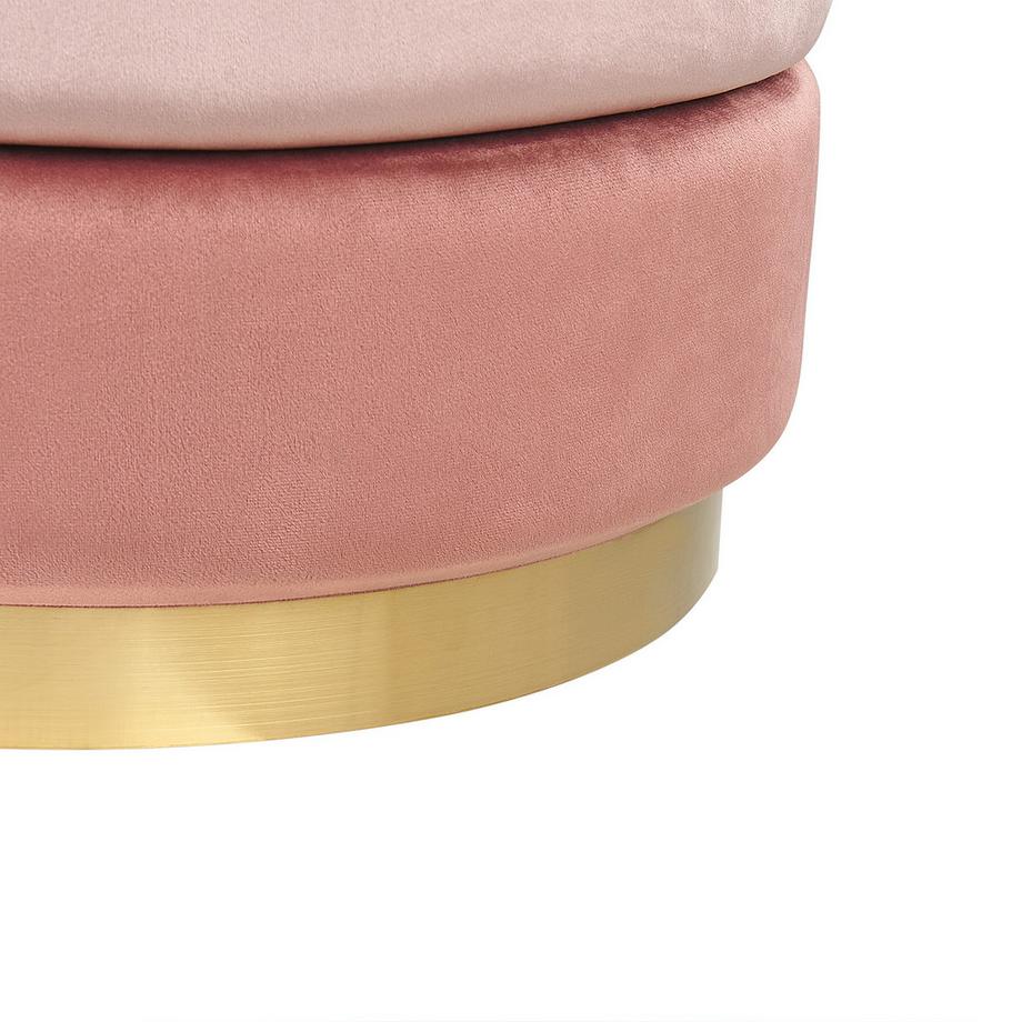 Beliani Pouf aus Samtstoff Glamourös LOUIN  
