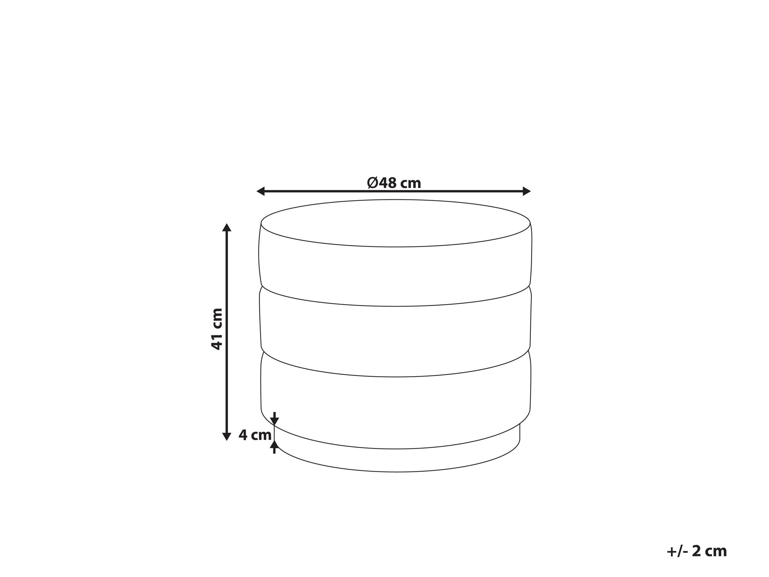 Beliani Pouf en Velluto Moderno LOUIN  