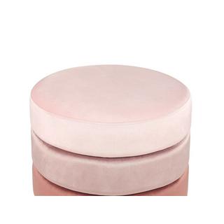 Beliani Pouf en Velours Moderne LOUIN  