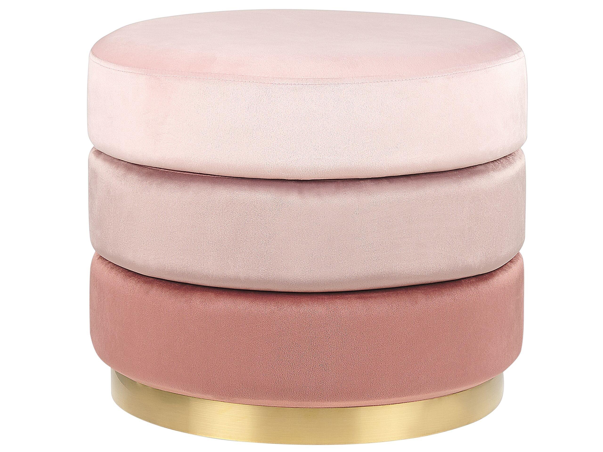 Beliani Pouf en Velours Moderne LOUIN  